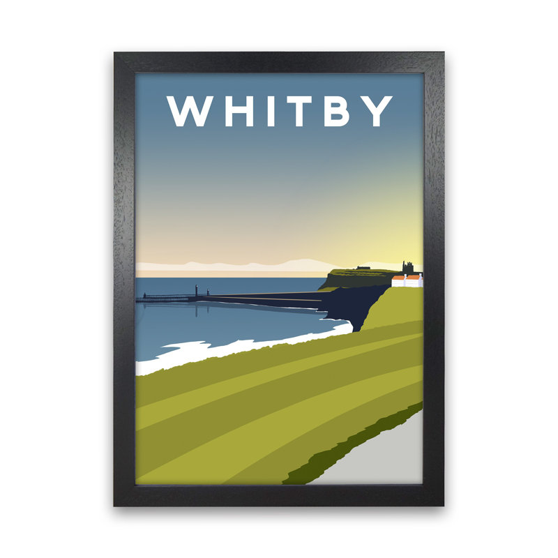 Whitby 5 Portrait - Print, 63cm H x 46cm W x 3cm D, Black Framed