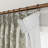 TWOPAGES Unlined Floral Curtain Printed Faux Linen Pinch Pleat Curtain-118032903-121643600