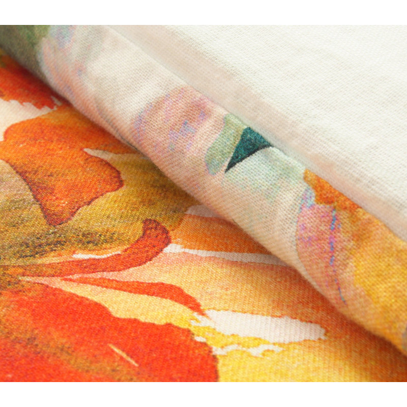 Cotton Blend Floral Duvet Cover Set with Pillow Shams, 155 x 220 cm + 80 x 80 cm