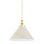 Painted No. 2 Pendant in Aged Brass and Blue Bird by Mark D. Sikes