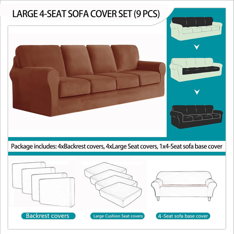 Outdoor Patio Sofa Cover, Brown