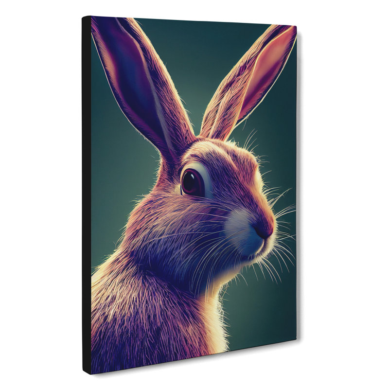Smiling Hare - Wrapped Canvas, 60cm H x 40cm W x 3cm D