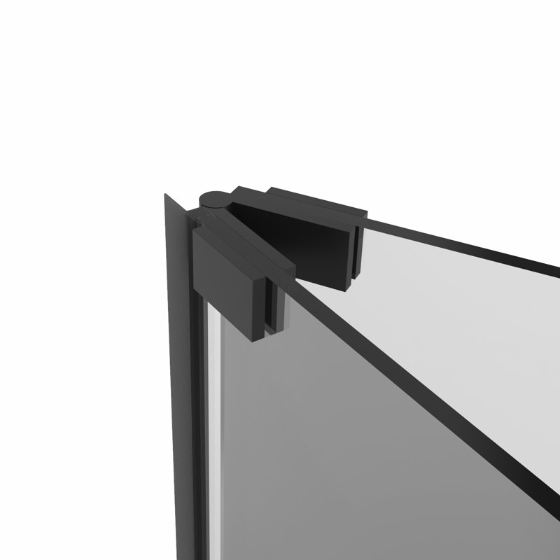 Asahel Bathroom Bi-Fold Door Enclosure - 1900 x 900 mm, Black