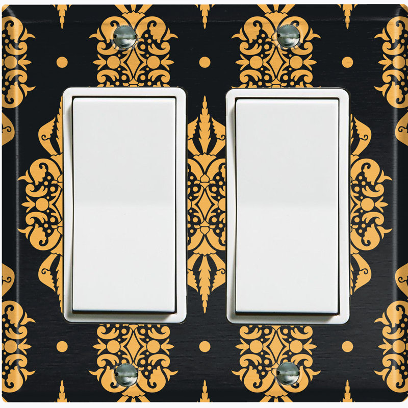 Patterned 2 - Gang Toggle Light Switch Standard Wall Plate