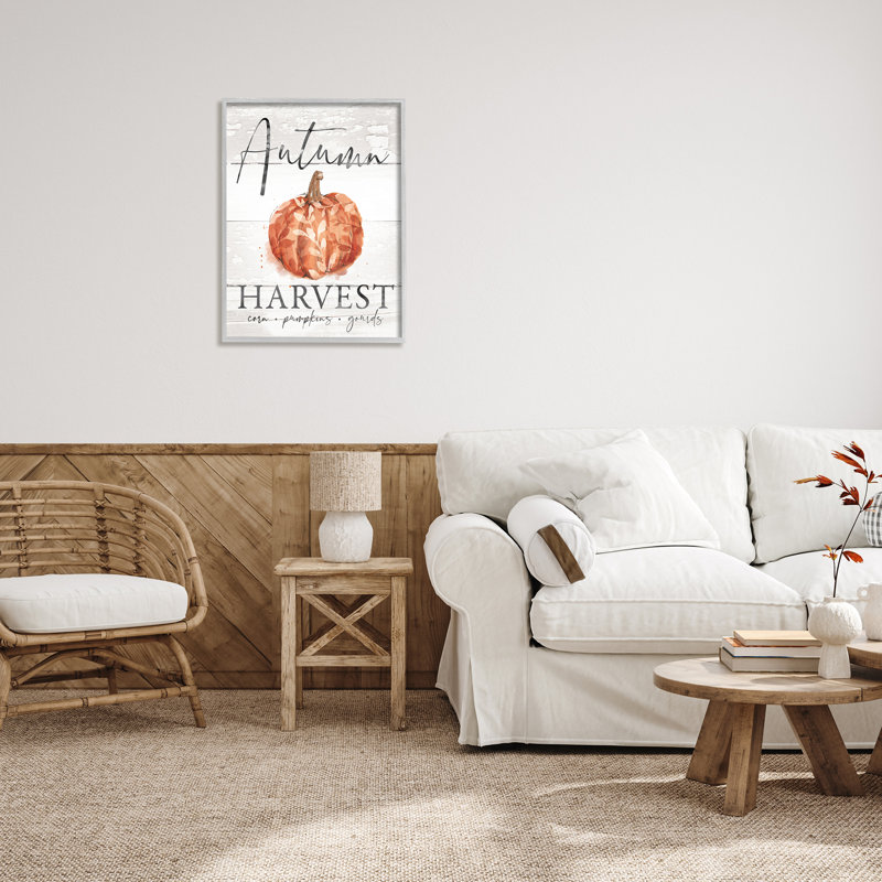 Récolte d'automne - Style rustique de saison, H 30 po x l 24 po x P 1,5 po, Estampe numérique Farmhouse