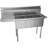 Three Compartment Stainless Steel Commercial Sink with Drainboard-117385365
