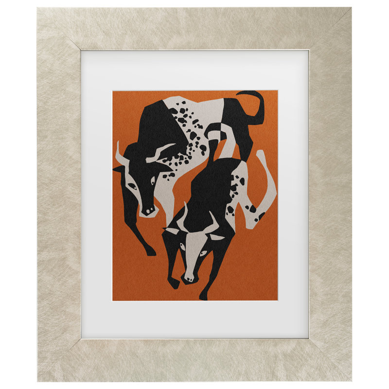 Ophelia Pang P 2024 001 Matted Framed Art, Cream Framed, 14.5'' H x 17.5'' W