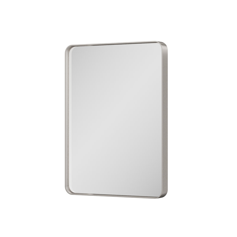 Miroir d'appoint Tyro, 30 po x 22 po, Rectangulaire, Nickel