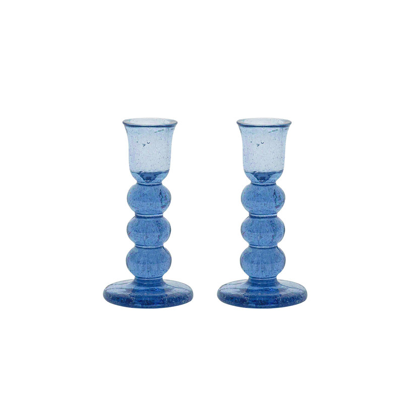 Provence Candlestick Set/2, 5" H x 2.5" W x 2.5" D, Chambray