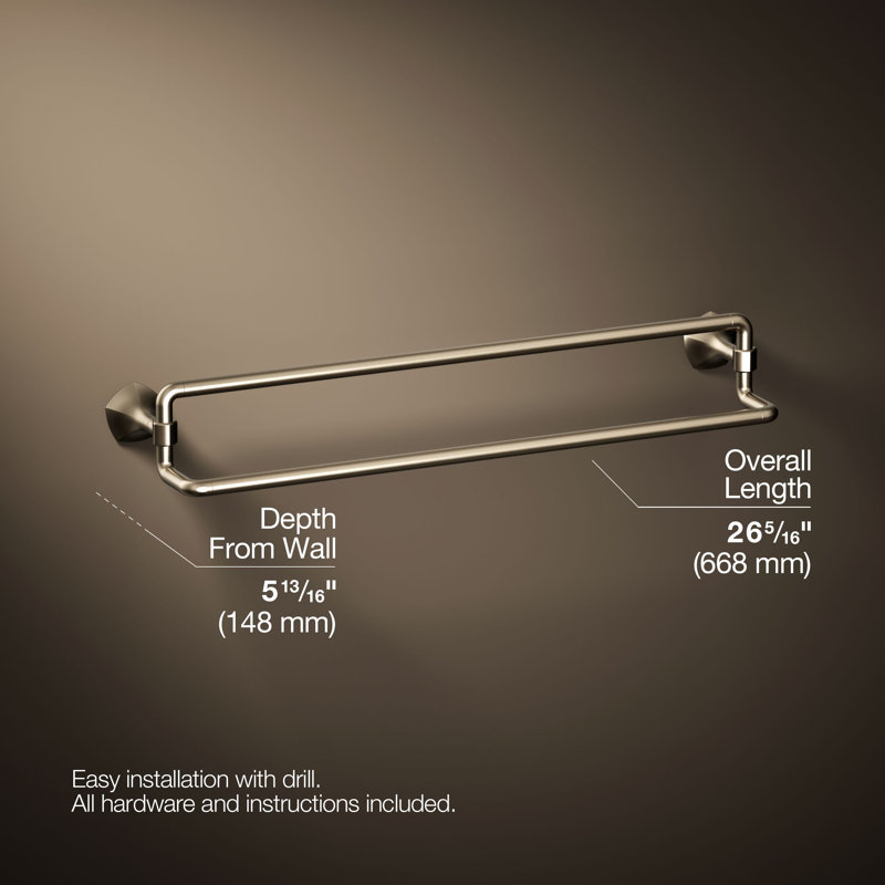 Occasion 24 In. Double Towel Bar, Vibrant Brushed Bronze
