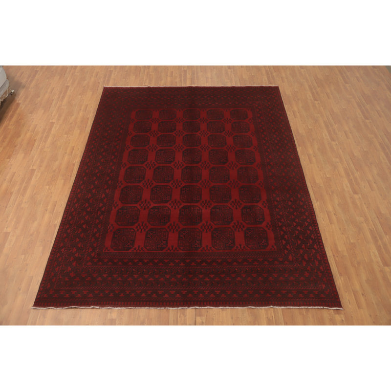 Tapis oriental éléphant à pieds afghan 10 x 13