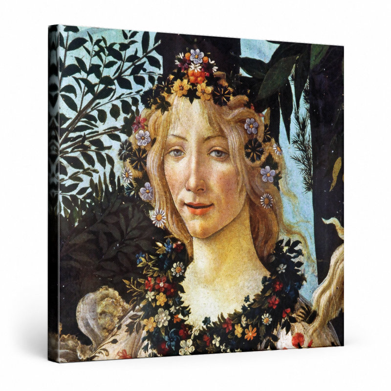 Primavera (c. 1482) - Art mural carré sur toile, 16" W x 16" H