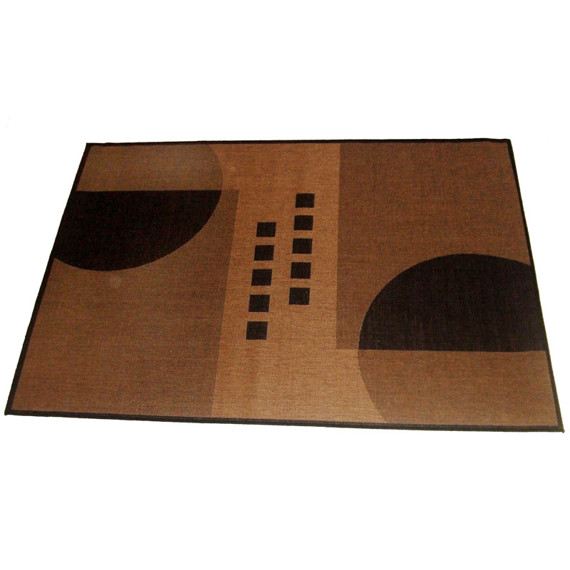 Tapis intérieur/extérieur beige Geometrix, 8 pi x 11 pi