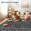 Floral Machine Printed Area Rug-1045303125-1045303124