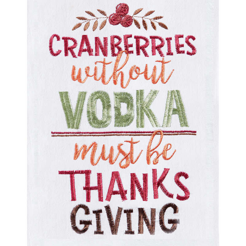 Cranberries Without Vodka Flour Sack Kitchen Dishtowel
