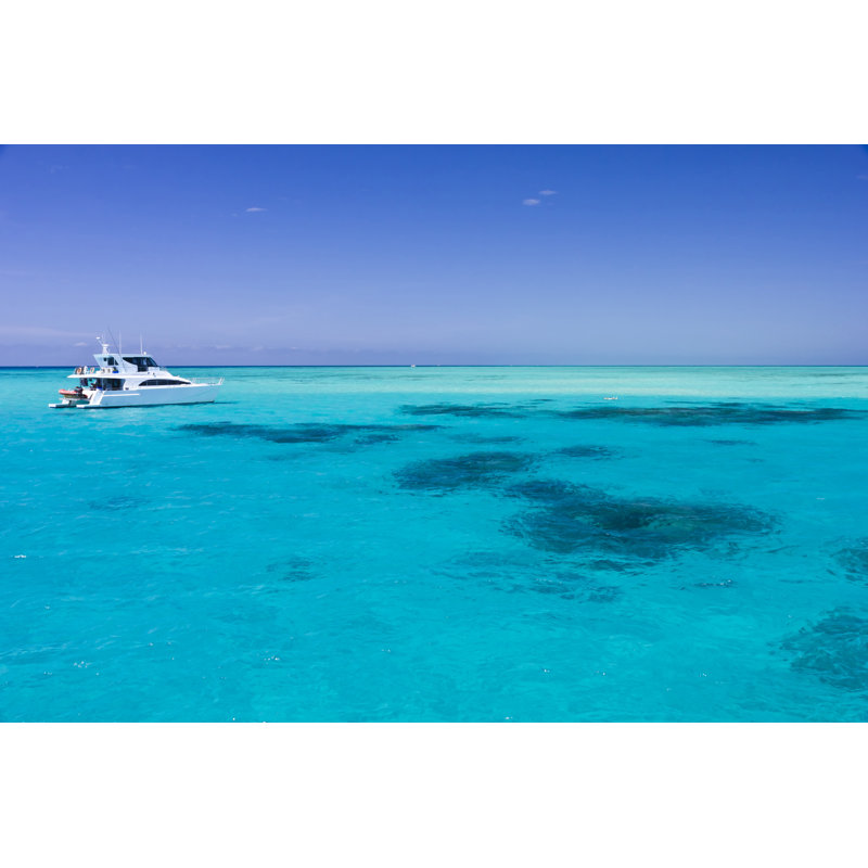 Océan bleu clair - photographie sur toile tendue, H 24 po x l 36 po