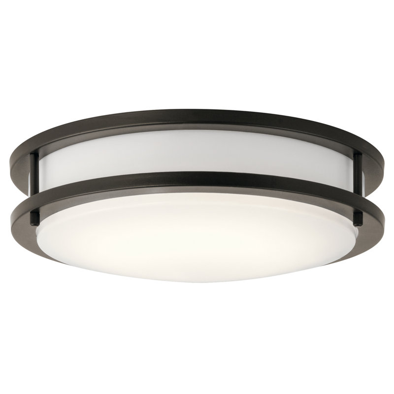 Acrylic LED Flush Mount, Olde Bronze