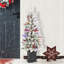 Arbre de Noël artificiel enneigé 4 pi avec lumières