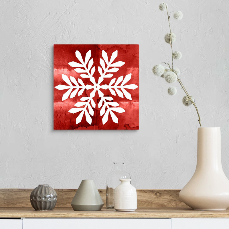 Nordic Snowflake II - reproduction d'art sur toile, Toile tendue, H 12 po x l 12 po x P 1,25 po