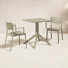 Ensemble bistro carré avec chaises empilables 3 pièces Farrah
