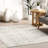 Rectangle Amity Abstract Machine Woven Polyester Area Rug in Ivory-1652140369