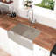 Station de travail 30 Farmhouse - Évier de cuisine en acier inoxydable à tablier frontal de calibre 16
