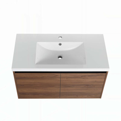 Meuble-lavabo de haute qualité avec comptoir durable et armoire spacieuse