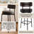 24'' Faux Leather Ronan Set Of 3, Counter Height Ronan With Backs, Upholstered Counter Chairs For Kitchen Island-672025885