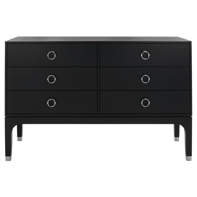 Longhin 56'' W 6 - Drawer Dresser, Black