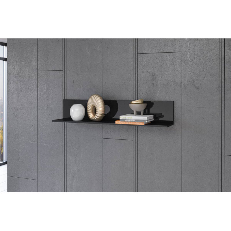 Torington 01 Wall Shelf 120cm - Modern L-Shaped Design in Tempered Glass