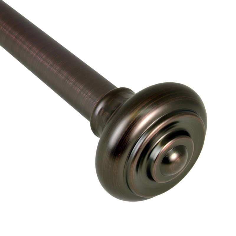 Tringle à rideaux simple à tige Royal Elson, Bronze Antique, H 48 po x l 86 po x P 1 po
