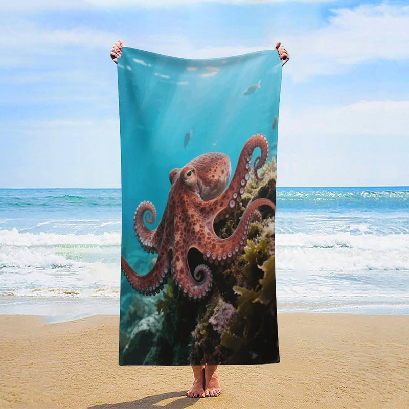 Serviette de plage en microfibre à séchage rapide 60 po x 80 po