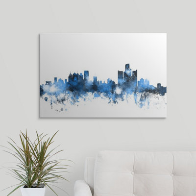 Francy " Detroit Michigan Skyline " by Michael Tompsett