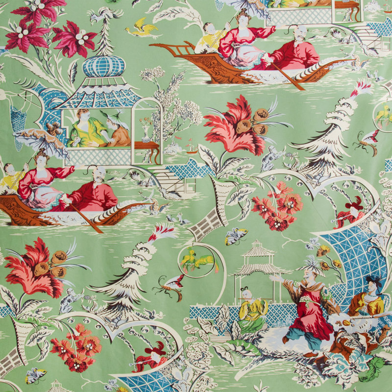 Pillement Glazed Chintz 100% Cotton Fabric
