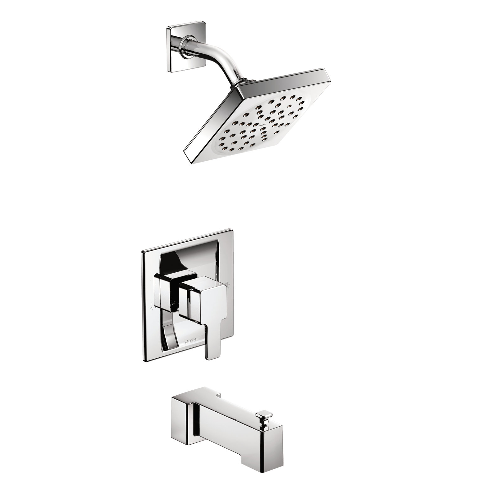 90 Degree Tub and Shower Faucet with Posi-Temp, Chrome
