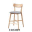 Ensemble de 2 chaises de bar en bois, tabourets à hauteur de comptoir avec dossier-110898519-110898521