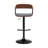 Fouke Adjustable Height Swivel Bar Stool with Pedestal Base in Faux Leather and Metal-1966749029-1966167766