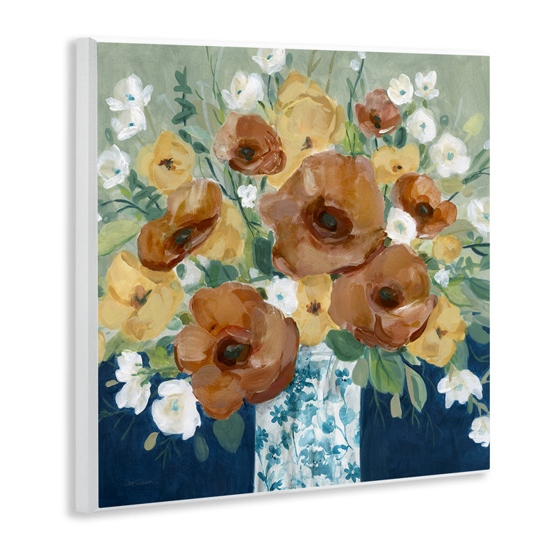 Plaque murale "Bold Poppies Orange Flowers", design par Carol Robinson