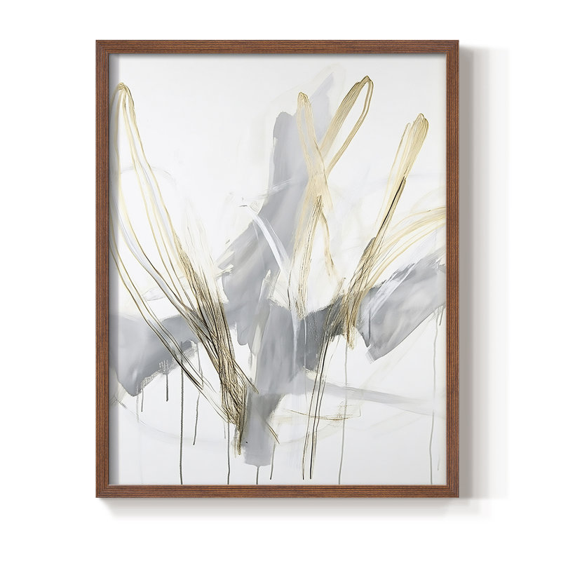 Reproduction encadrée ABSTRACT Series DCCxxiii - bois massif, H 21 po x l 17 po, Noyer