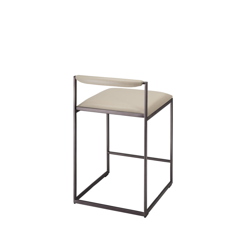 Bradbury Upholstered Bar Stool, Cream