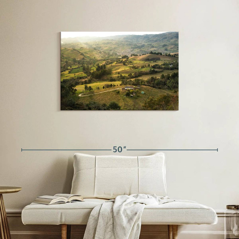 Alvord Colombia Valley Green Fields, 24" H x 36" W