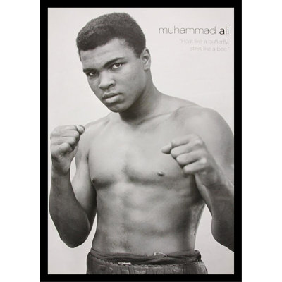 " Muhammad Ali Float Like a Butterfly, Sting Like a Bee " Black and White Photography Print