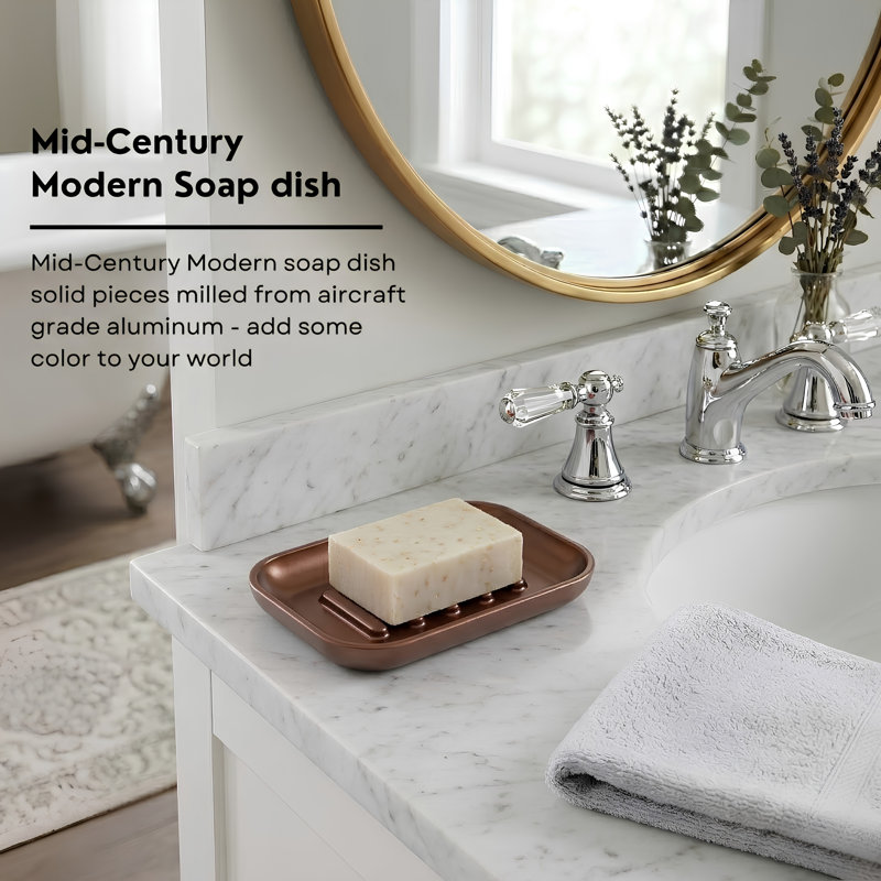 Alabaster Soap Dish, Copper (Brown)