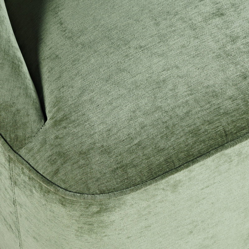Fauteuil demi-tonneau pivotant de 30 po Casimira, Polyester forêt