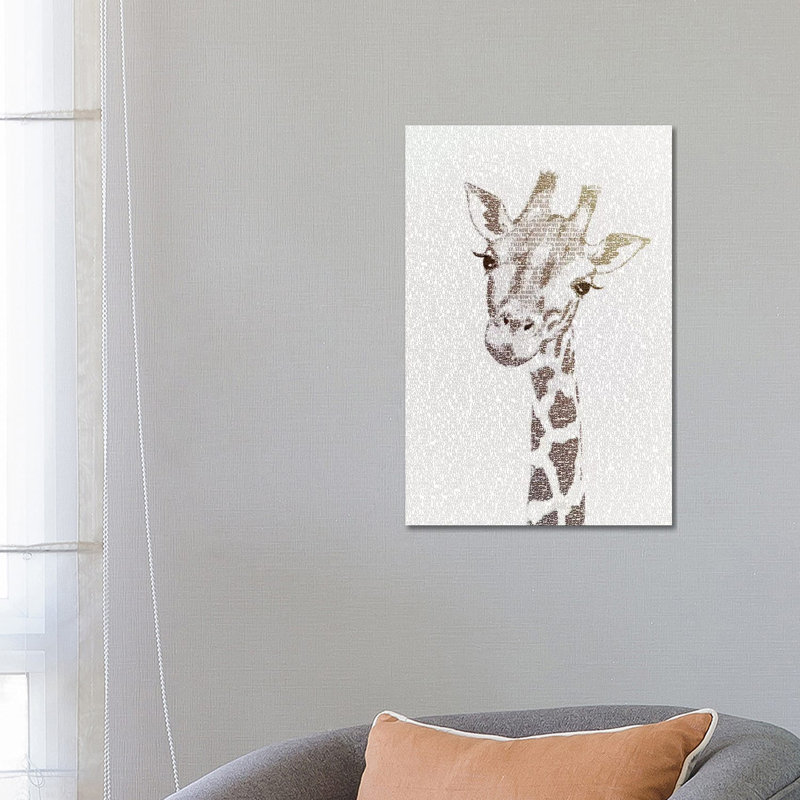 The Intellectual Giraffe 1 Piece Wrapped Canvas Wall Art, 66.04 cm H x 45.72 cm W x 3.175 cm D