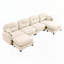 Canapé modulaire en chenille 4 places avec 2 coussins et repose-pieds-455791415