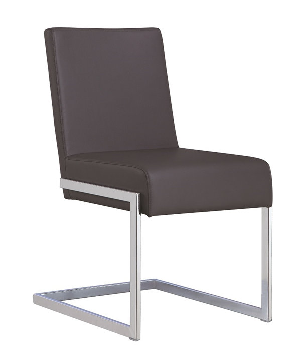 Chaise d'appoint rembourrée Fontana, Brun