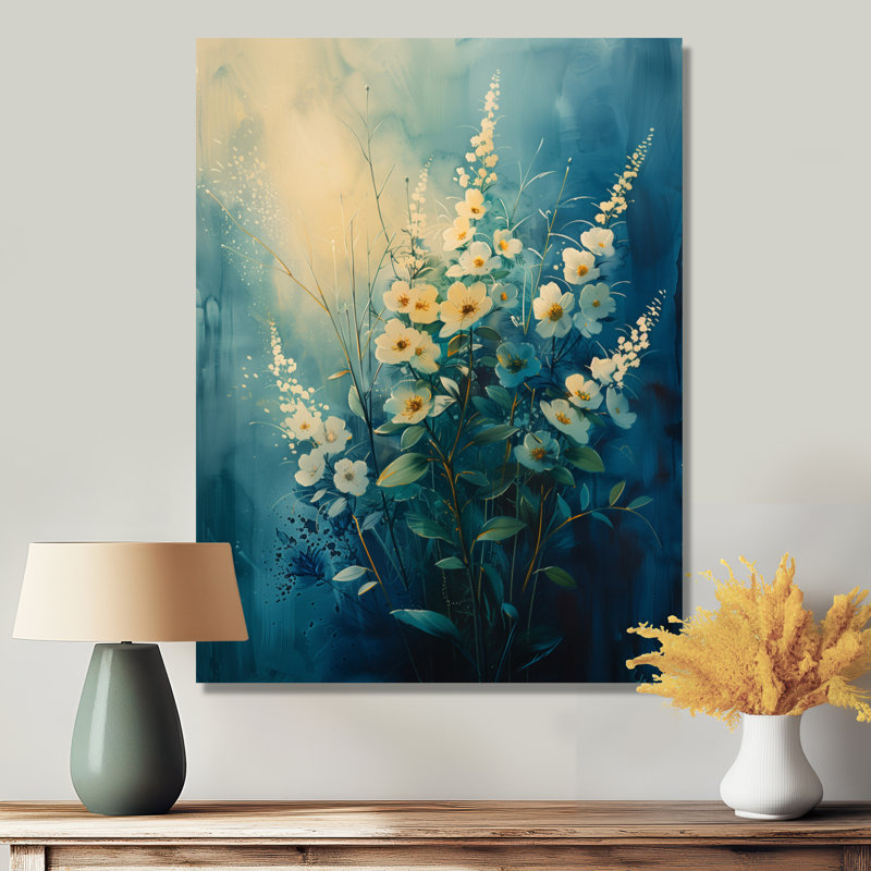 Mauve vert été de la nature Lupin III - Lupin, art mural, Cadre flottant doré, 40" H x 30" W