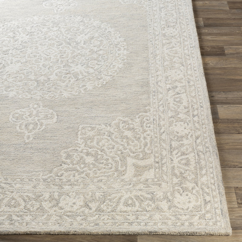 Tapis en laine touffeté à la main, Rectangle 8 pi x 10 pi