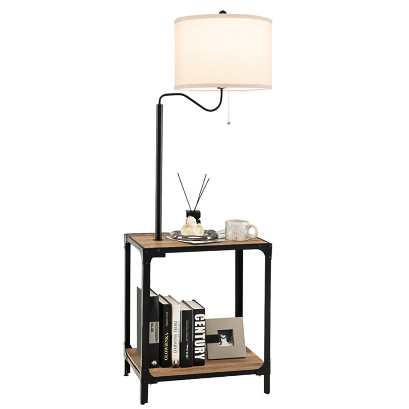 Table de chevet lampe de sol avec port de charge USB